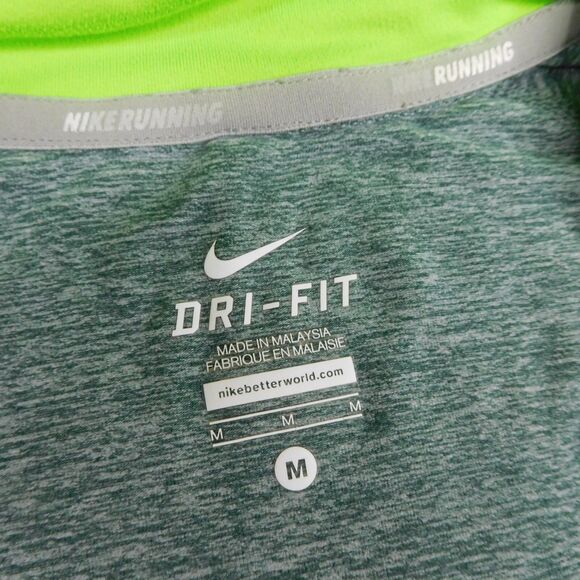 Nike Running Top Womens Medium Green 1/2 Zip Dri-Fit Element Pullover 481320-357 - Picture 9 of 14
